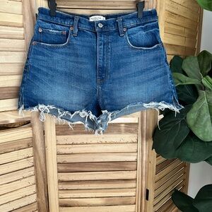 Abercrombie & Fitch Curve Love 90s High Rise Cutoff Shorts SIZE 30